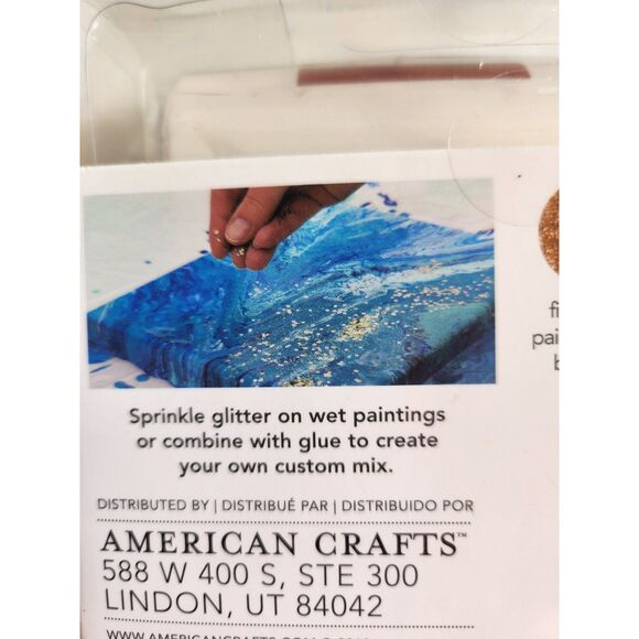 Color Pour Glitter Pouring Paint Mix Amber B18 - Picture 3 of 3